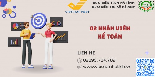 Bưu điện Hà Tĩnh tuyển dụng nhân viên kế toán làm việc tại Bưu điện Thị xã Kỳ Anh