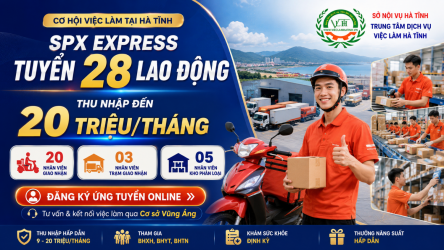 SPX Express tuyển 28 lao động tại Hà Tĩnh – Thu nhập đến 20 triệu đồng/tháng