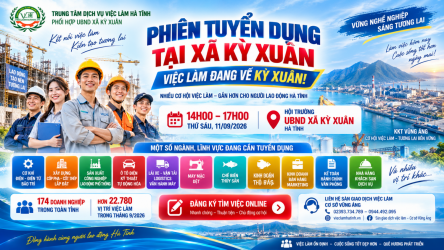 Phiên tuyển dụng trực tiếp ngày 11/9/2026 tại UBND xã Kỳ Xuân và khu vực lân cận