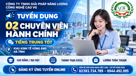 Công ty TNHH Giải pháp Năng lượng Công nghệ cao V-G tuyển dụng || Làm việc tại...