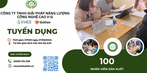 VinES Gotion tuyển dụng ngày 27/8/2024