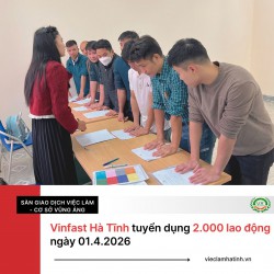 Vinfast Hà Tĩnh tuyển dụng ngày 01 4 2026