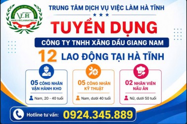 Công ty TNHH Xăng dầu Giang Nam tuyển dụng nhiều vị trí hấp dẫn