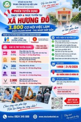 Ngày 21/9 này, đừng bỏ lỡ cơ hội việc làm ngay tại xã Hương Đô