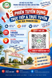 Phiên giao dịch việc làm lưu động tại xã Thạch Hà ngày 25/9/2026