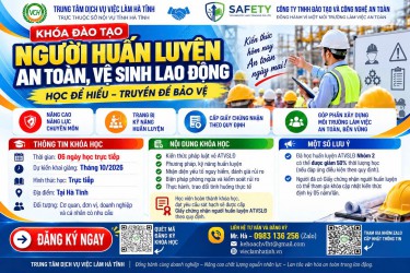 Tổ chức khóa đào tạo người huấn luyện an toàn, vệ sinh lao động tháng 10/2026