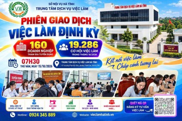 Phiên GDVL định kỳ tháng 10/2026: Kết nối Gần 19.300 cơ hội việc làm