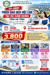 Thông báo tổ chức Phiên giao dịch việc làm định kỳ tại xã Cẩm Hưng