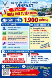 VinFast Hà Tĩnh tuyển dụng 1.900 nhân sự tại xã Đức Thịnh