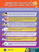 Bảy việc cần làm ngay khi bị sốt, ho, đau họng, khó thở