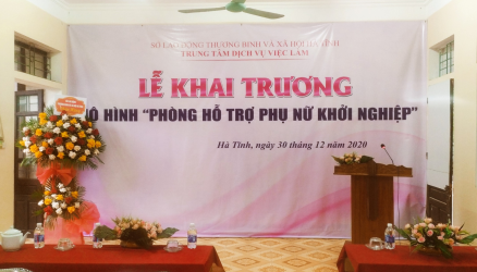 Công tác chuẩn bị Lễ khai trương Mô hình "Phòng hỗ trợ phụ nữ khởi nghiệp"