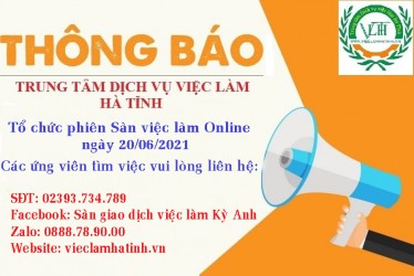 Thông báo Tổ chức Phiên sàn Online ngày 20/06/2021