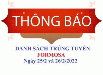 FORMOSA: Danh sách trúng tuyển phiên giao dịch việc làm Formosa ngày 25/2 ; 26/2/2022