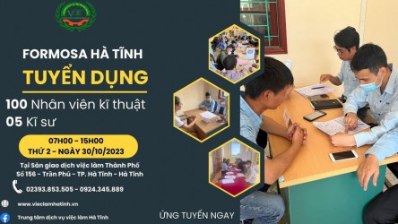Formosa Hà Tĩnh thông báo tuyển dụng ngày 30/10/2023