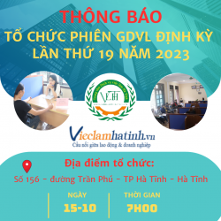 Thông báo: Tổ chức phiên sàn định kỳ lần thứ 19  Ngày 15/10/2023