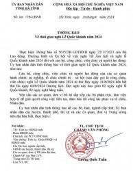 Thông báo thời gian nghỉ Lễ Quốc khánh năm 2024