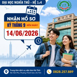 Đại học Nghĩa Thủ - tuyển sinh kỳ tháng 9