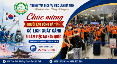 Thông báo lịch xuất cảnh đi làm việc tại Hàn Quốc