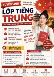 Tuyển sinh lớp tiếng Trung dành cho người mới bắt đầu