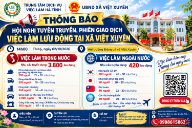 Hội nghị tuyên truyền và phiên giao dịch việc làm lưu động xã Việt Xuyên