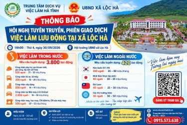 Hội nghị tuyên truyền và phiên giao dịch việc làm lưu động tại xã Lộc Hà