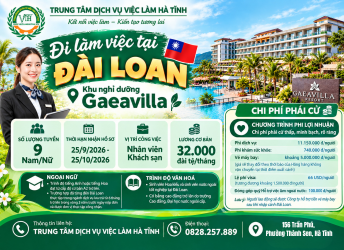 Tuyển Nhân viên làm việc tại Khu nghỉ dưỡng Gaeavilla - Đài Loan