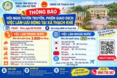 Cơ hội việc làm trong và ngoài nước cho người dân xã Thạch Khê