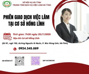 Phiên giao dịch việc làm tại Cơ sở Hồng Lĩnh ngày 25/7/2025
