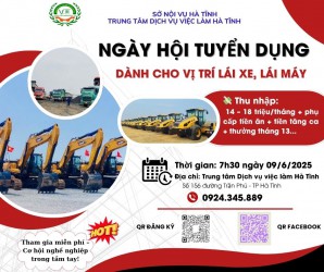 Ngày hội tuyển dụng dành cho vị trí lái xe, lái máy