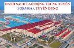 Thông báo danh sách trúng tuyển Phiên sàn tuyển dụng Formosa tại Sàn việc làm Kỳ Anh 23/6/2020