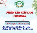 Thông báo: Formosa tuyển dụng tại Sàn việc làm Kỳ Anh