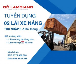 Thông báo tuyển dụng lái xe nâng