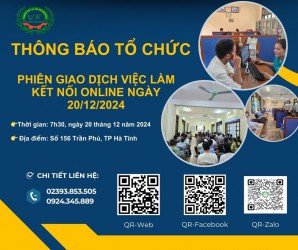 Thông báo tổ chức phiên giao dịch việc làm kết nối Online ngày 20/12 tại Sàn...