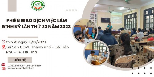 Thông báo tổ chức phiên giao dịch việc làm ngày 15/12