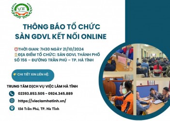 Thông báo tổ chức phiên giao dịch việc làm kết nối Online ngày 21/10 tại Sàn...