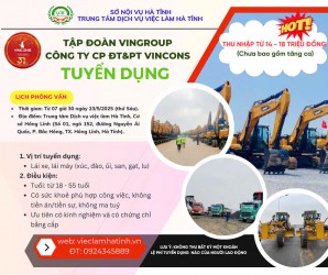 Tuyển gấp 300 lái xe, lái máy toàn quốc