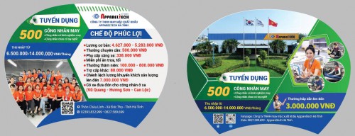 Công ty TNHH May mặc xuất khẩu Appareltech Hà Tĩnh tuyển nhiều vị trí