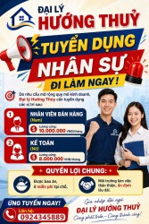 Đại lý Hướng Thuý tuyển dụng nhân sự đi làm ngay