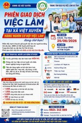 Phiên giao dịch việc làm tại xã Việt Xuyên diễn ra vào ngày 25/6/2026