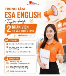 ESA English tuyển dụng 02 nhân viên tư vấn tuyển sinh