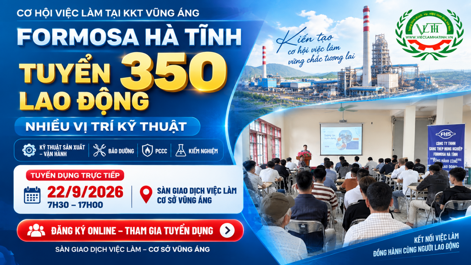 Phiên giao dịch việc làm lưu động tại xã Thạch Hà ngày 25/9/2026