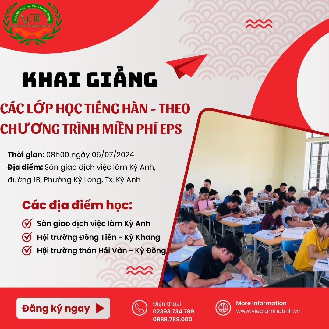 học tiếng Hàn tại Hà Tĩnh