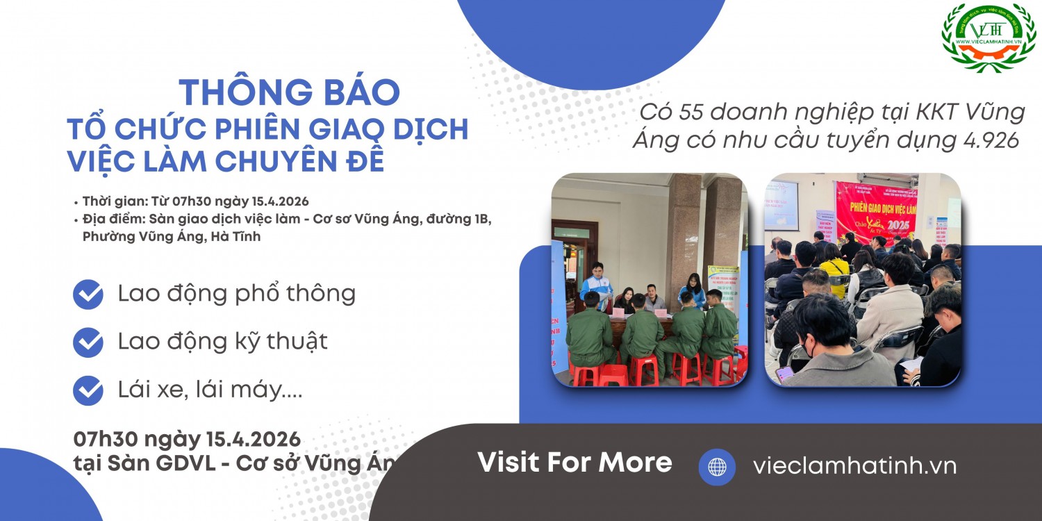 Phiên giao dịch việc làm định kỳ ngày 15/04/2026