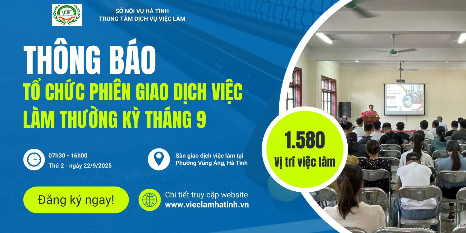Phiên giao dịch việc làm thường kỳ tháng 9