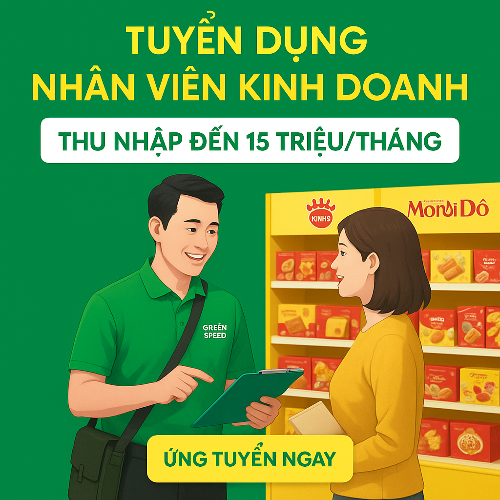 Green Speed tuyển dụng Nhân viên Kinh doanh tại Hà Tĩnh – Thu nhập đến 15 triệu/tháng!