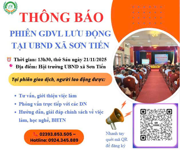 Phiên giao dịch việc làm lưu động xã Sơn Tiến
