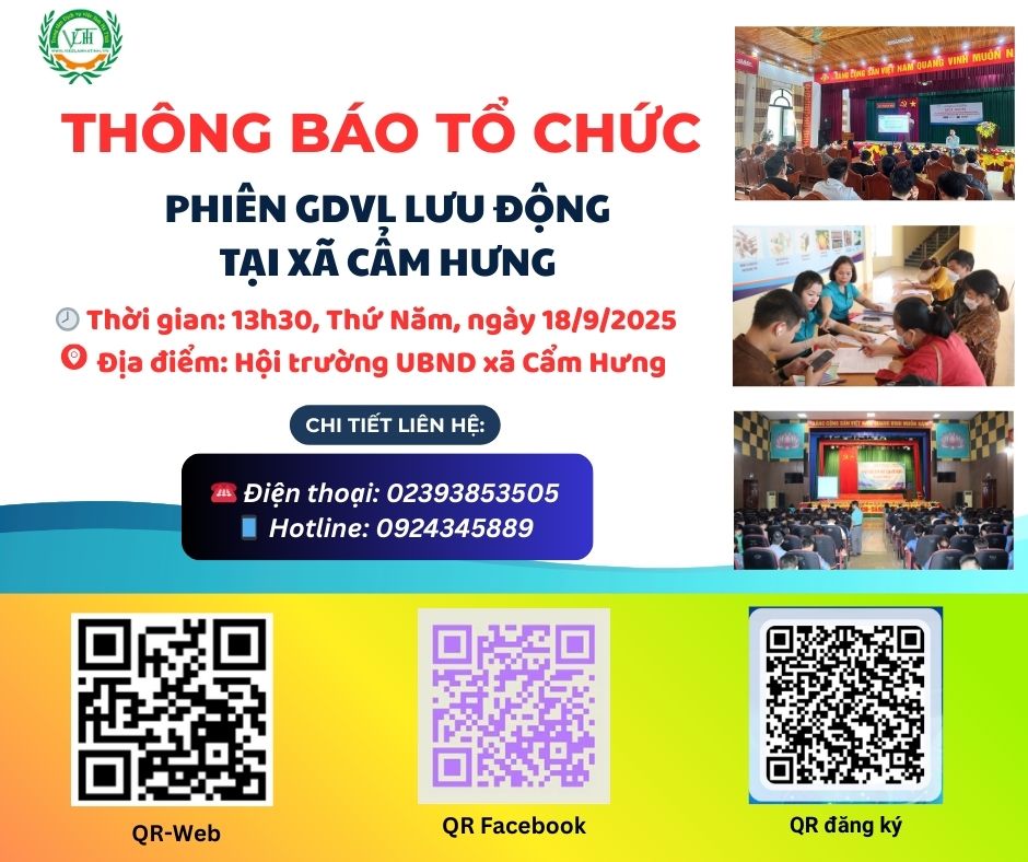 Thông báo tổ chức Phiên giao dịch việc làm tại UBND xã Cẩm Hưng