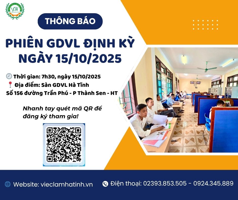 Phiên Giao dịch việc làm định kỳ ngày 15/10/2025