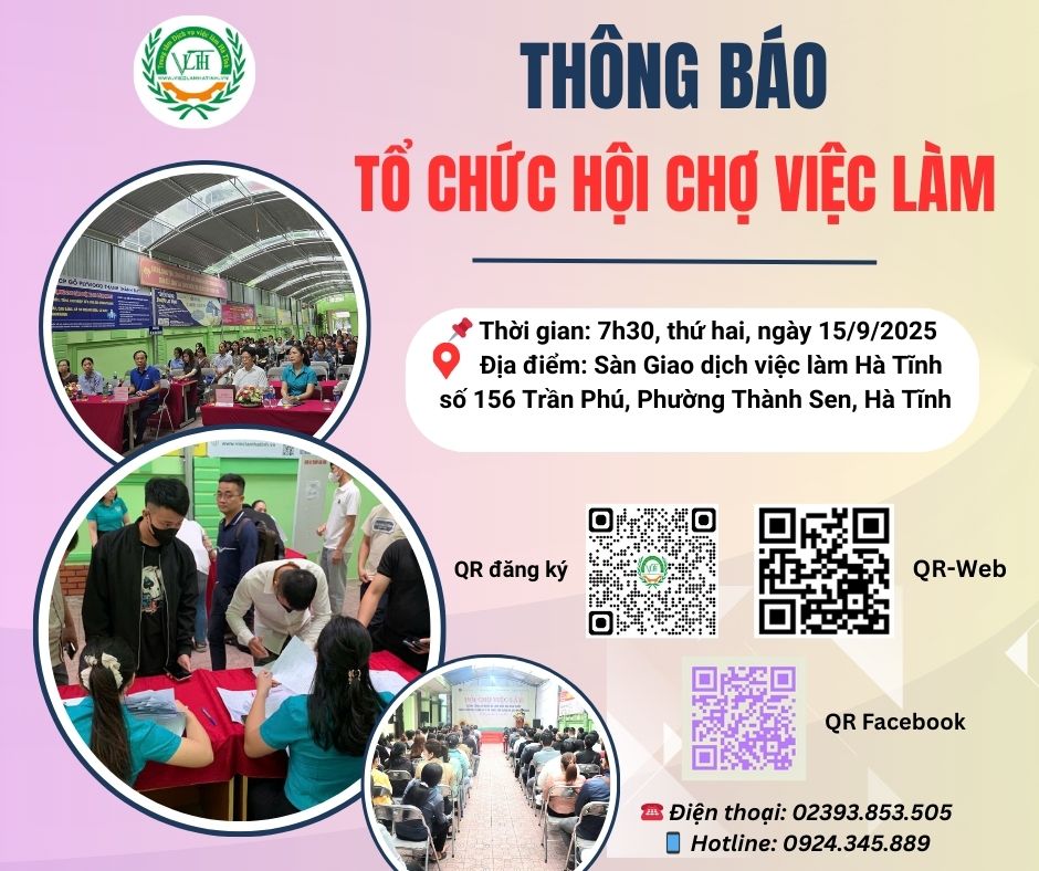 Thông báo tổ chức Hội chợ việc làm