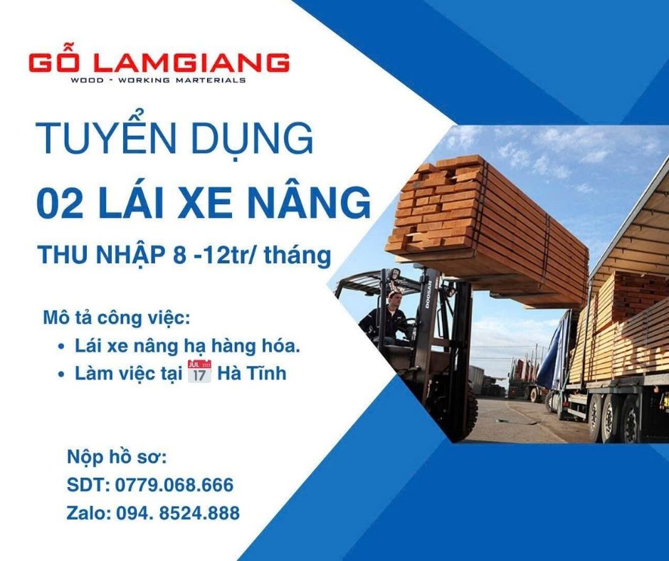 Thông báo tuyển dụng lái xe nâng